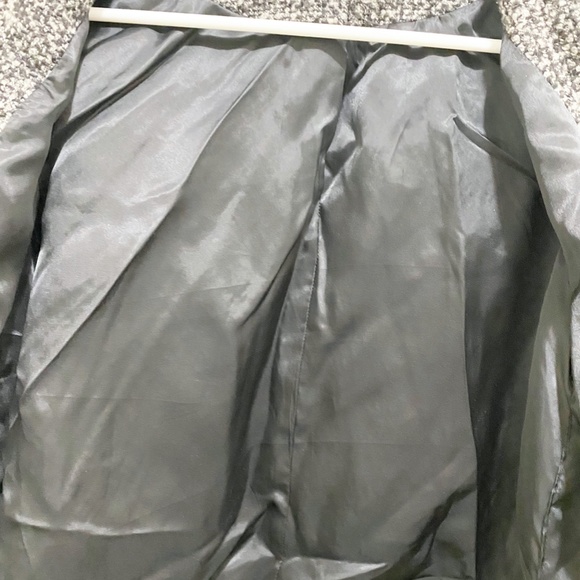 Zara Batwing Convertible Tweed Jacket Mandarin Collar or Lapels Grey Black M - Picture 7 of 16